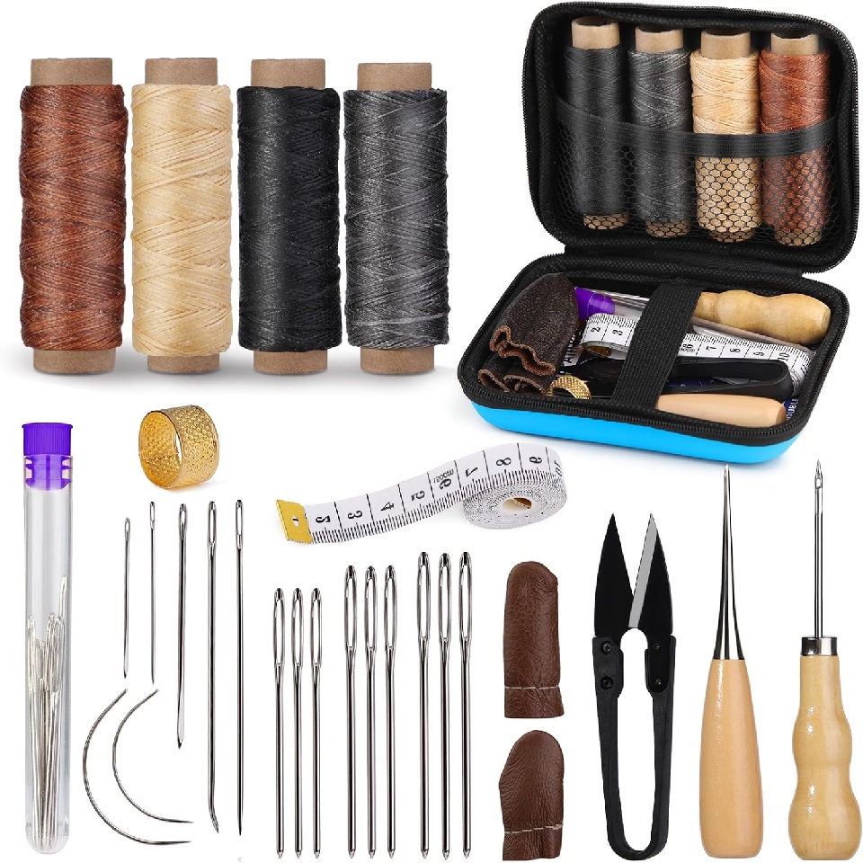 Leatherwork Awl - BUDDUR 가죽 재봉 도구 키트, 왁스