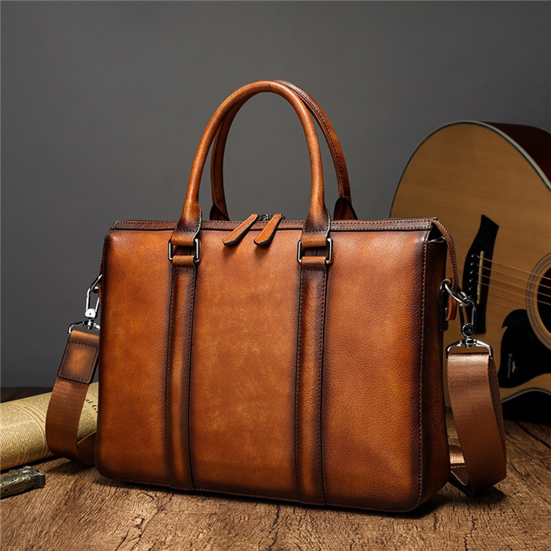 Leather Work Bag Mens - 예티즈 비즈니스 최고급 가죽 서류 가방