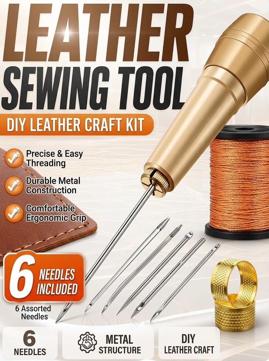 가죽 바느질 도구, 가죽 공예 DIY용 손바느질 바늘, - Leatherwork Awl 리뷰 및 가격