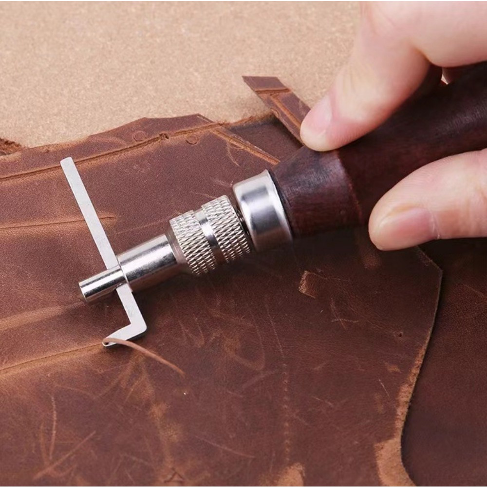 1개 조절 가능한 가죽 엣지 스티칭 그루버 노처 DIY - Leatherwork Accessories 리뷰 및 가격