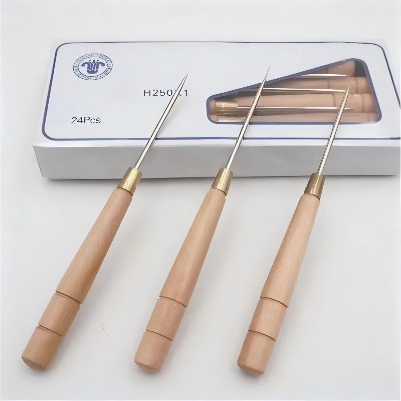 3개 세트 나무 손잡이 송곳 가죽 공예 구멍 뚫기 DI - Leatherwork Awl 리뷰 및 가격