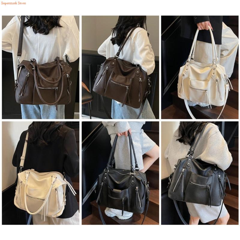 Q5WE 다목적 겨드랑이 가방 복고풍 미적 여성 PU  - Leather Work Duffle 리뷰 및 가격