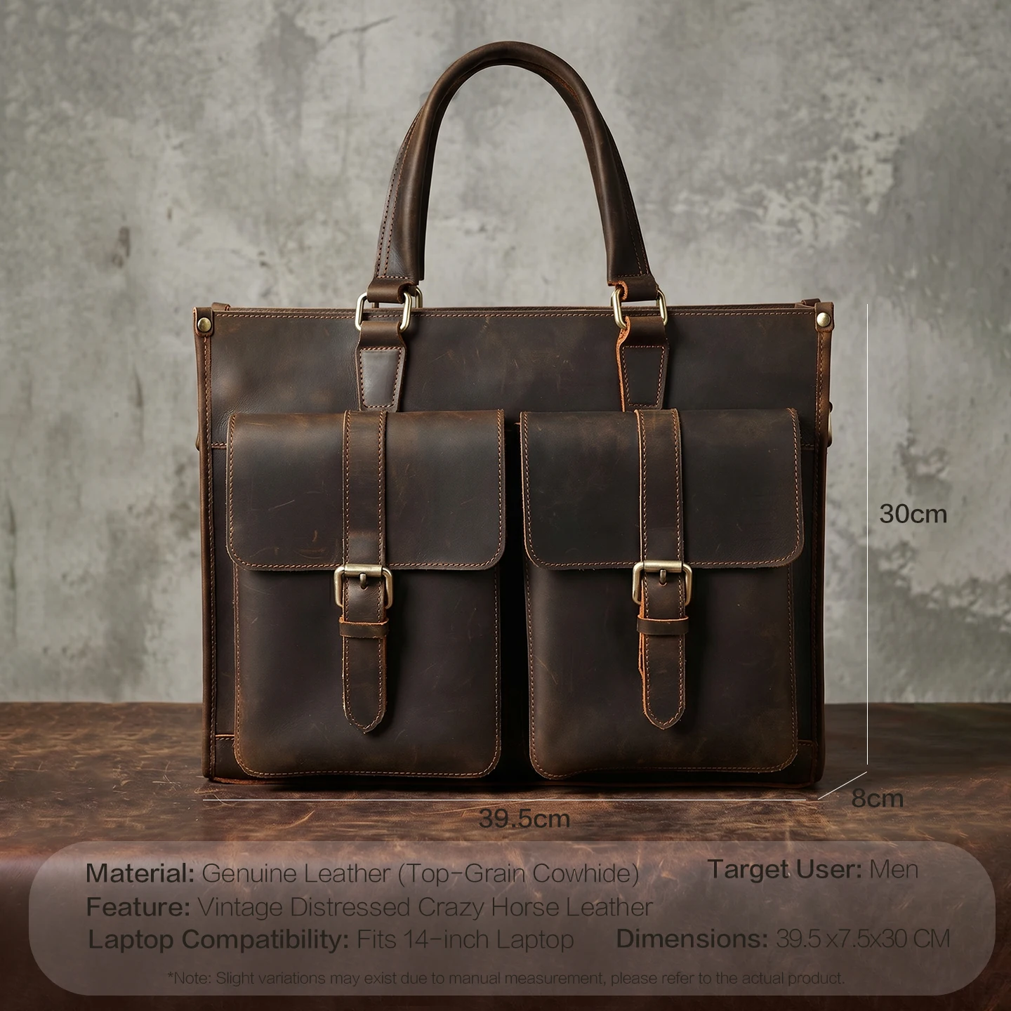 빈티지 정품 가죽 남성 크로스바디 숄더 브리프케이스 크 - Leather Work Bag Mens 리뷰 및 가격