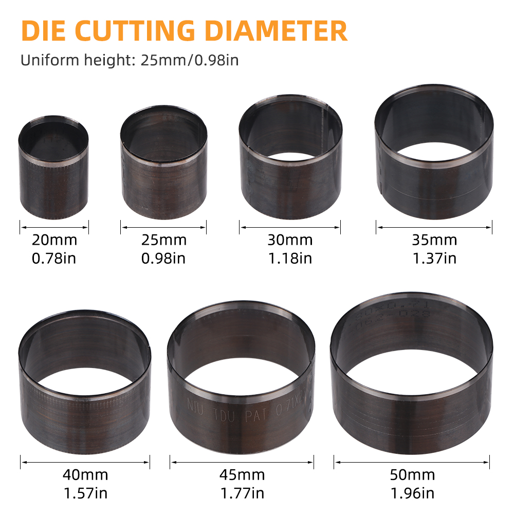 QJH 7Pcs 날카로운 가죽 절단 다이 가죽 원형 스 - Leatherwork Rings 리뷰 및 가격