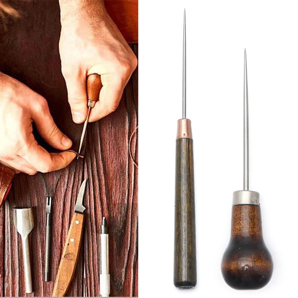 1PC 바느질 Awl 나무 손잡이 합금 콘 바늘 신발  - Leatherwork Awl 리뷰 및 가격