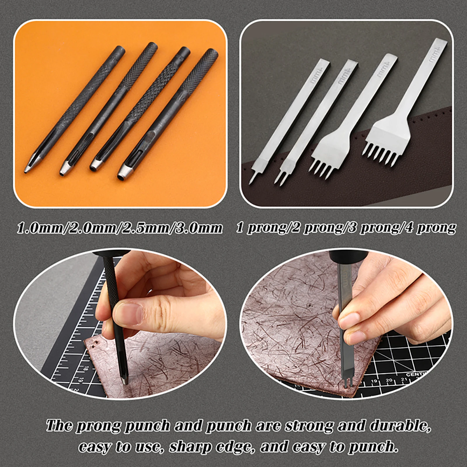 오렌지색 가죽 바느질 키트, 가죽 수선 키트 (바느질용 - Leatherwork Awl 리뷰 및 가격
