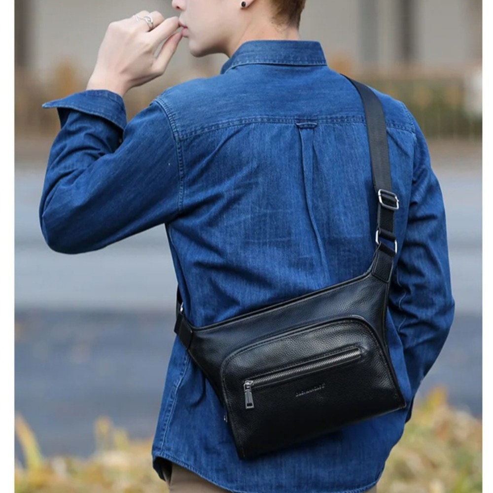 남성용 가죽 새 상업용 방수 크로스백 패션 라이딩 다기 - Leather Work Bag Mens 리뷰 및 가격