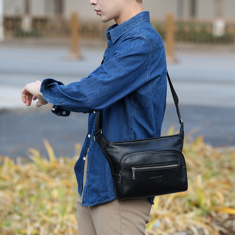남성용 가죽 새 상업용 방수 크로스백 패션 라이딩 다기 - Leather Work Bag Mens 리뷰 및 가격