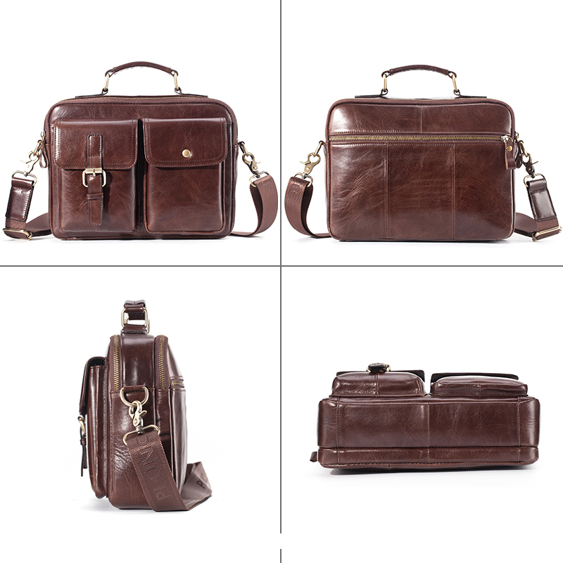 브랜드 새 쇠가죽 채찍으로 치다 가죽 메신저 가방 남자 - Leather Work Bag Mens 리뷰 및 가격