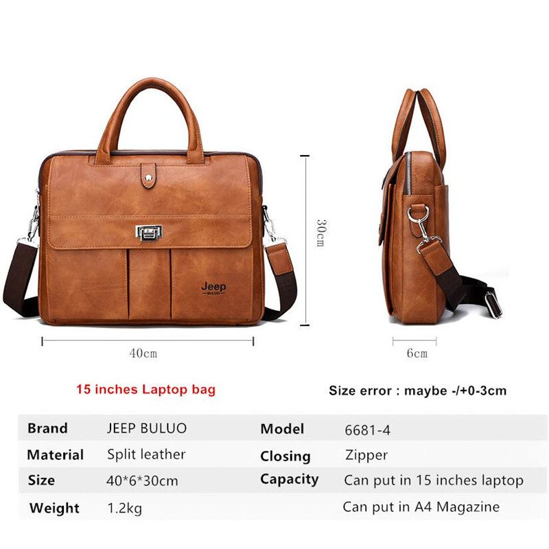 Jeep Buluo 남성용 가죽 서류가방 14인치 노트 - Leather Work Bag Mens 리뷰 및 가격